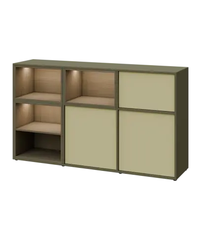 ERY D1844 L dolní modul, 2-dveřová/nika, 1000x1800x400, levý, zelená